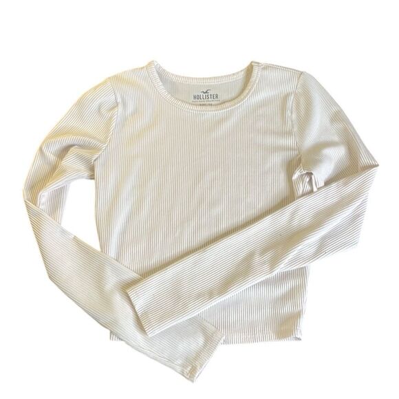 Hollister Baby Tee Ribbed Long Sleeve Top - Picture 1 of 6
